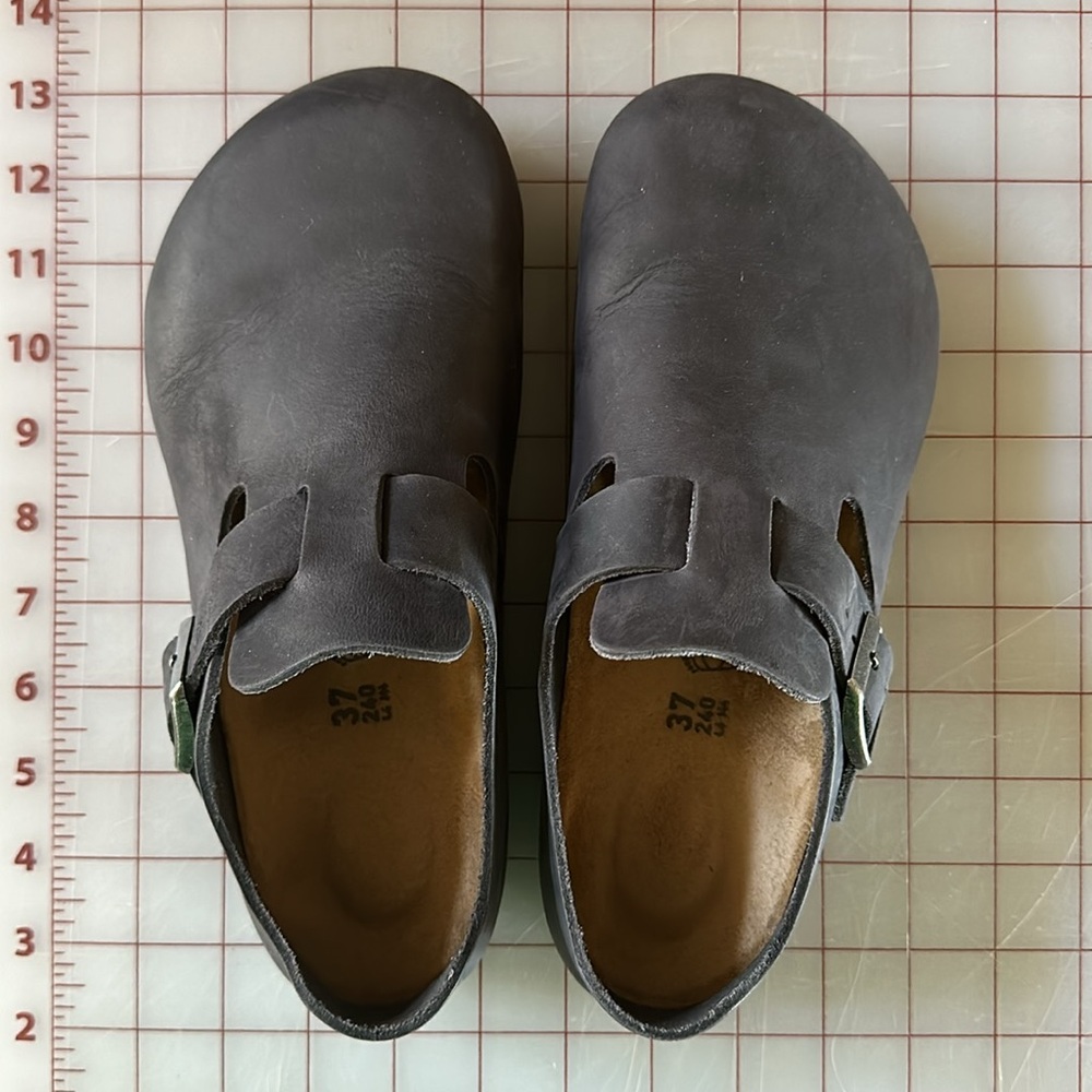 Birkenstock London BS black oiled leather size 37 regular width